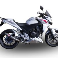 Pot echappement compatible avec Honda Cb 500 F 2019-2020, Deeptone Inox, Échappement légal, homologué,silencieux avec db killer amovible et tuyau de liaison spécifique 