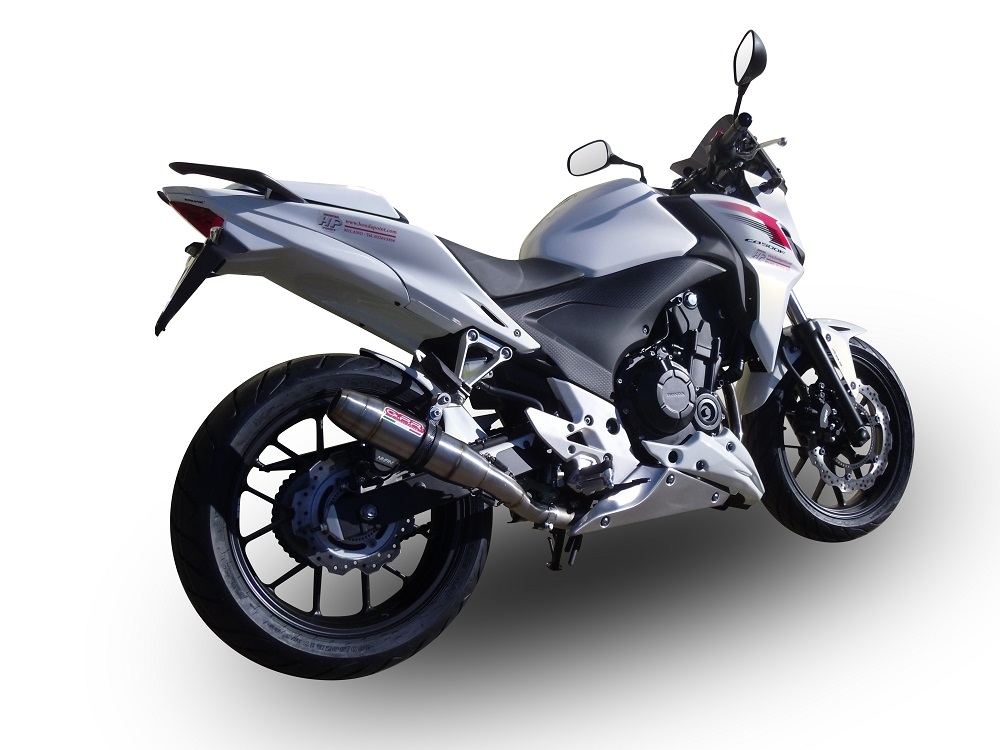 Pot echappement compatible avec Honda Cb 500 F 2019-2020, Deeptone Inox, Échappement légal, homologué,silencieux avec db killer amovible et tuyau de liaison spécifique 