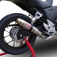 Pot echappement compatible avec Honda Cb 400 X 2019-2025, Deeptone Inox, Échappement légal, homologué,silencieux avec db killer amovible et tuyau de liaison spécifique 