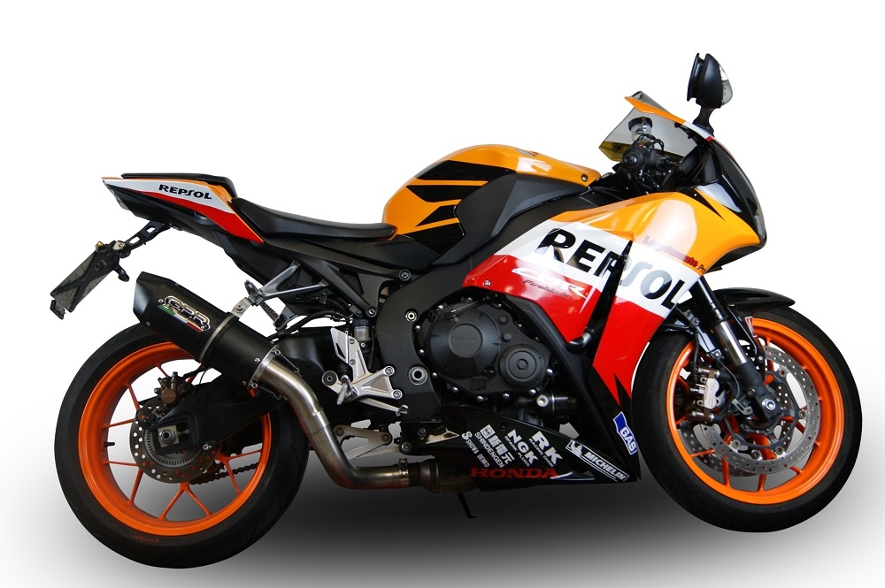 Pot echappement compatible avec Honda Cbr 1000 Rr 2014-2016, Furore Poppy, Échappement légal, homologué,silencieux avec db killer amovible et tuyau de liaison spécifique 