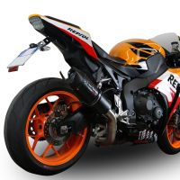 Pot echappement compatible avec Honda Cbr 1000 Rr 2014-2016, Furore Nero, Échappement légal, homologué,silencieux avec db killer amovible et tuyau de liaison spécifique 