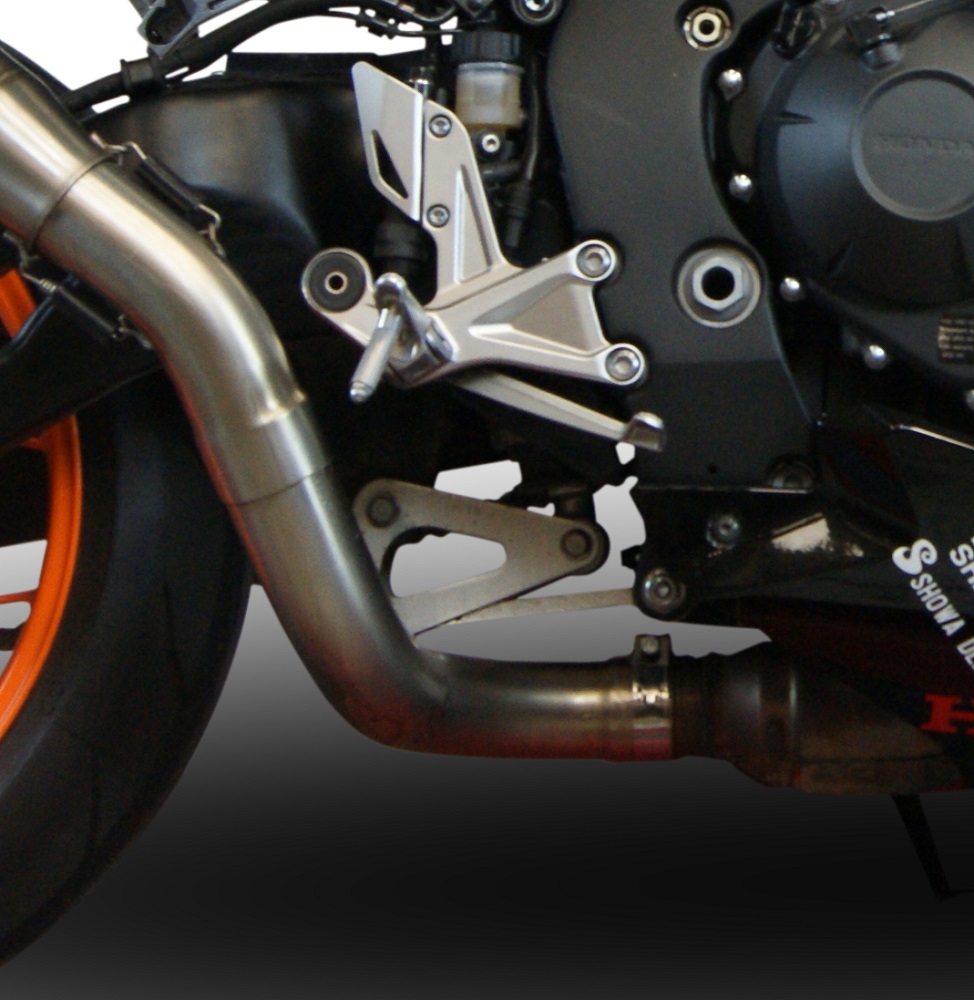 Pot echappement compatible avec Honda Cbr 1000 Rr 2014-2016, M3 Titanium Natural, Pot échappement racing, avec les tuyaux de liaison, article sans homologation 