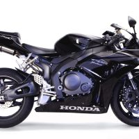 Pot echappement compatible avec Honda Cbr 1000 Rr 2004-2007, Tiburon Titanium, Pot échappement racing, avec les tuyaux de liaison, article sans homologation 