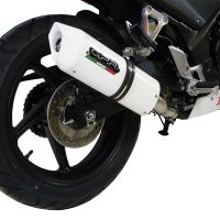 Pot echappement compatible avec Honda Cbr 300 R 2014-2016, Albus Ceramic, Échappement légal, homologué,silencieux avec db killer amovible et tuyau de liaison spécifique 