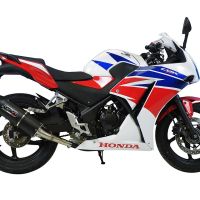 Pot echappement compatible avec Honda Cbr 300 R 2014-2016, Furore Nero, Pot échappement racing, avec les tuyaux de liaison, article sans homologation 
