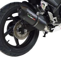Pot echappement compatible avec Honda Cbr 300 R 2014-2016, Furore Nero, Pot échappement racing, avec les tuyaux de liaison, article sans homologation 