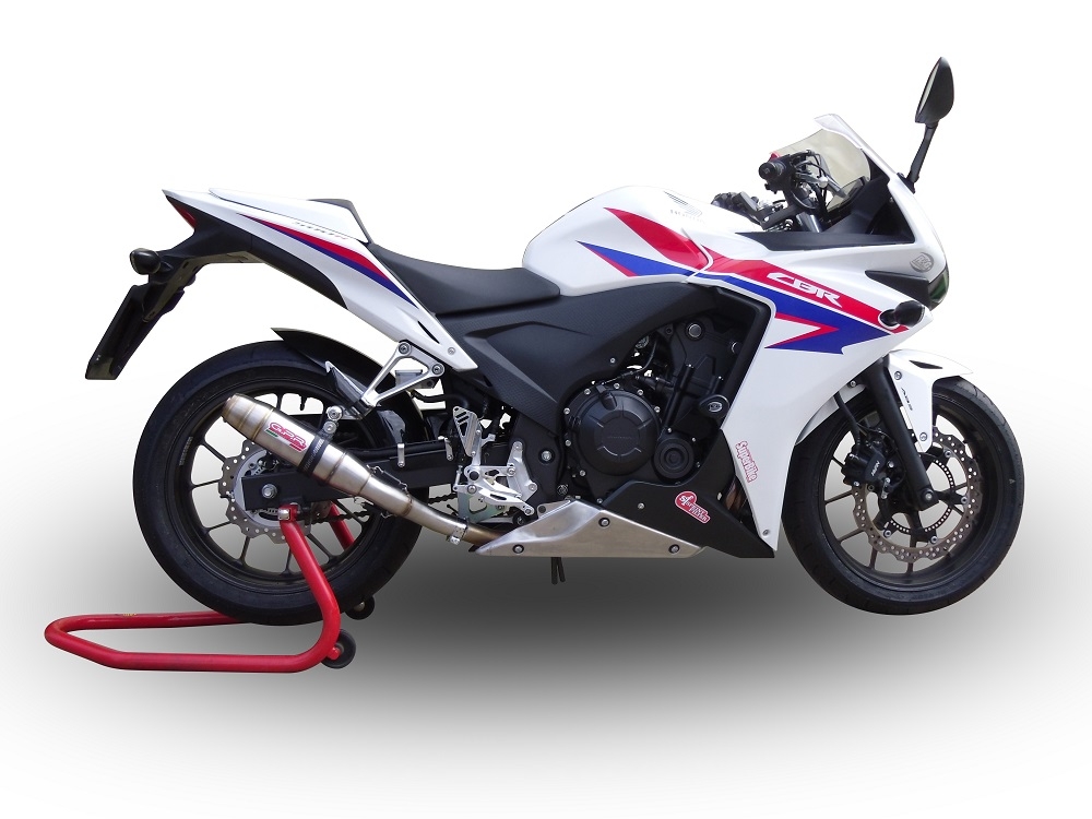 Pot echappement compatible avec Honda Cbr 500 R 2019-2022, Deeptone Inox, Échappement légal, homologué,silencieux avec db killer amovible et tuyau de liaison spécifique 