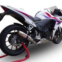 Pot echappement compatible avec Honda Cbr 500 R 2019-2022, Deeptone Inox, Échappement légal, homologué,silencieux avec db killer amovible et tuyau de liaison spécifique 
