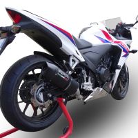 Pot echappement compatible avec Honda Cbr 500 R 2012-2016, Furore Nero, Échappement légal, homologué,silencieux avec db killer amovible et tuyau de liaison spécifique 