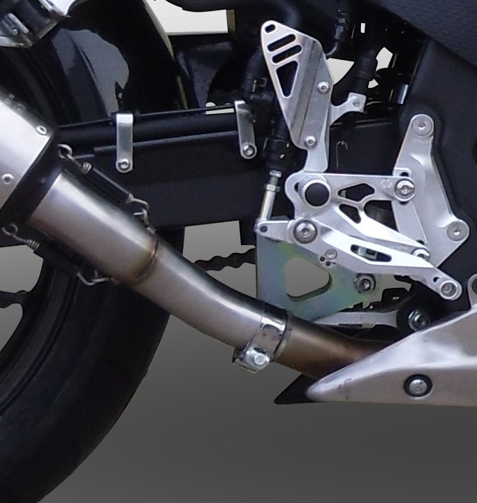 Pot echappement compatible avec Honda Cbr 500 R 2012-2016, Satinox , Échappement légal, homologué,silencieux avec db killer amovible et tuyau de liaison spécifique 
