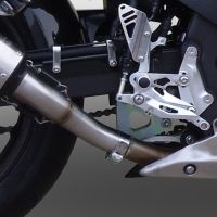 Pot echappement compatible avec Honda Cbr 500 R 2012-2016, Satinox , Échappement légal, homologué,silencieux avec db killer amovible et tuyau de liaison spécifique 