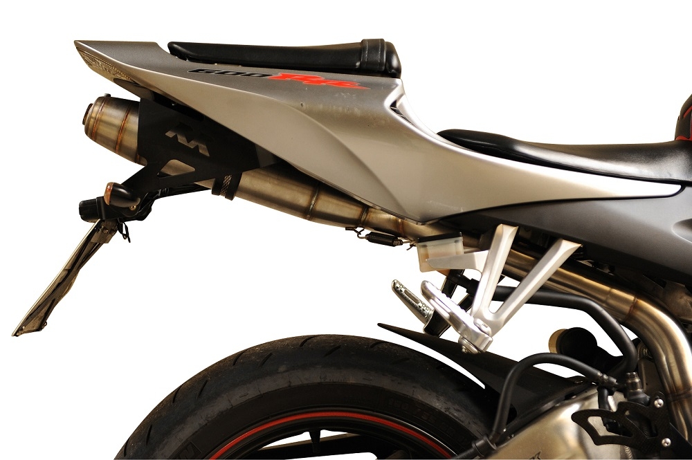 Pot echappement compatible avec Honda Cbr 600 Rr 2007-2018, Deeptone Inox, Pot échappement racing, avec les tuyaux de liaison, article sans homologation 