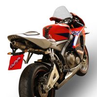 Pot echappement compatible avec Honda Cbr 600 Rr 2007-2018, Deeptone Inox, Pot échappement racing, avec les tuyaux de liaison, article sans homologation 