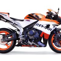 Pot echappement compatible avec Honda Cbr 600 Rr 2003-2004, Tiburon Titanium, Échappement légal, homologué,silencieux avec db killer amovible et tuyau de liaison spécifique 