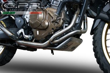 Pot echappement compatible avec Honda Crf 1000 L Africa Twin 2018-2020, Decatalizzatore, Suppresseur de cataliseu, décatalyseurr, article sans homologation 