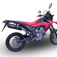 Pot echappement compatible avec Honda Crf 250 M 2013-2016, Furore Nero, Pot échappement complet, non légal pour les pays de l'UE, avec db killer amovible 