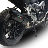 Pot echappement compatible avec Honda Crossrunner 800 Vfr 800 X 2015-2016, Furore Nero, Échappement légal, homologué,silencieux avec db killer amovible et tuyau de liaison spécifique 