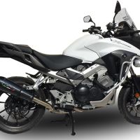GPR exhaust compatible with  Honda Crossrunner 800 VFR800X 2011-2014, New Grand Prix Evo Poppy, Slip-on exhaust including removable db killer and link pipe, EPA-compliant 
