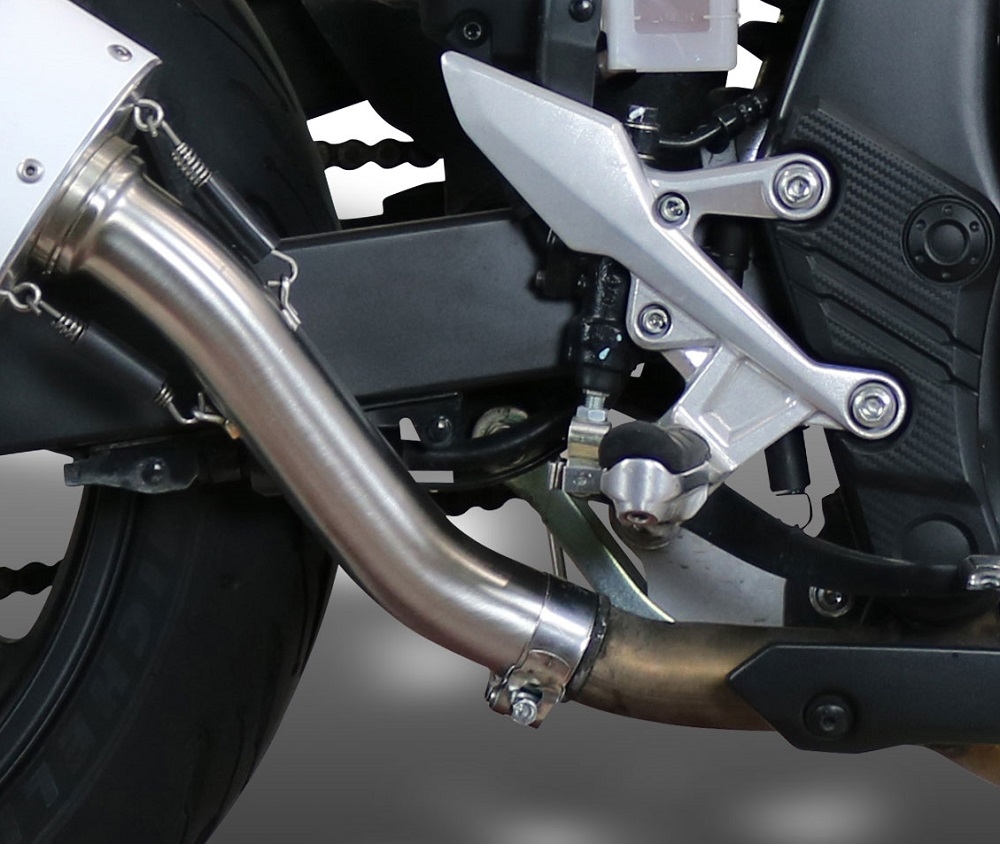 Pot echappement compatible avec Honda Cb 500 F 2019-2020, Furore Evo4 Nero, Échappement légal, homologué,silencieux avec db killer amovible et tuyau de liaison spécifique 