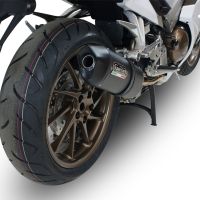 Pot echappement compatible avec Honda Vfr 800 F 2014-2016, Furore Nero, Échappement légal, homologué,silencieux avec db killer amovible et tuyau de liaison spécifique 