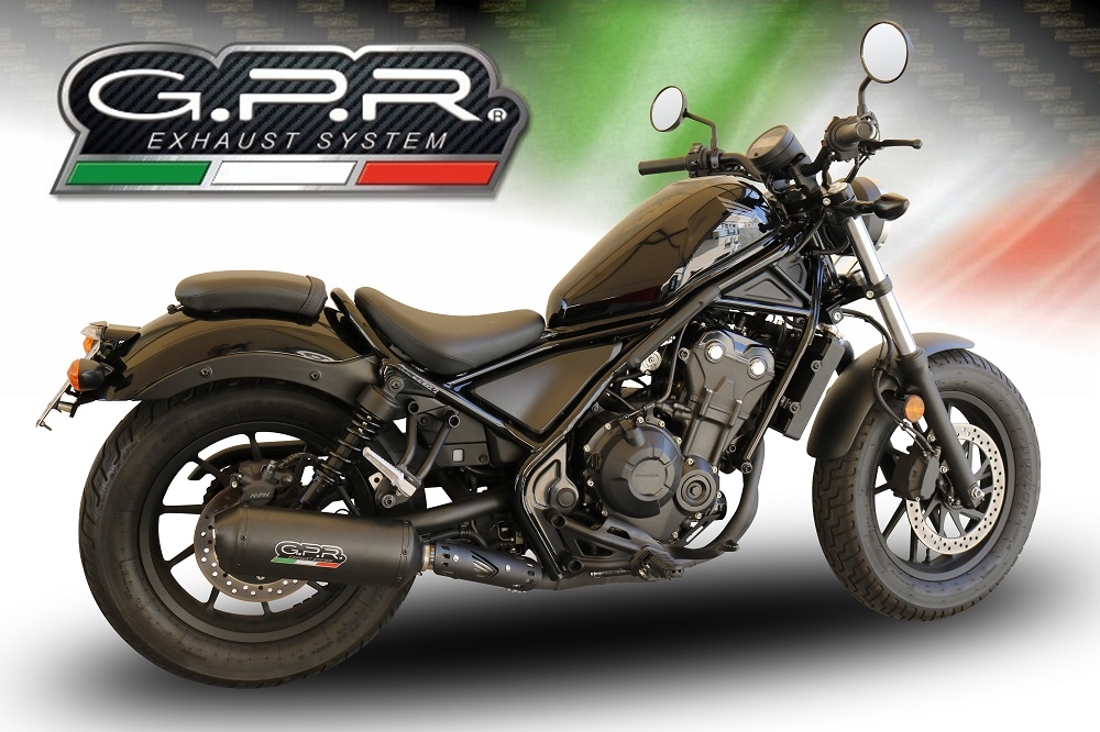 Pot echappement compatible avec Honda Cmx 500 Rebel 2017-2020, Ghisa , Échappement légal, homologué,silencieux avec db killer amovible et tuyau de liaison spécifique 
