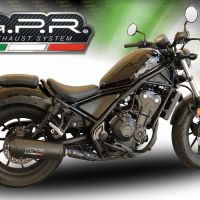 Pot echappement compatible avec Honda Cmx 500 Rebel 2017-2020, Ghisa , Échappement légal, homologué,silencieux avec db killer amovible et tuyau de liaison spécifique 