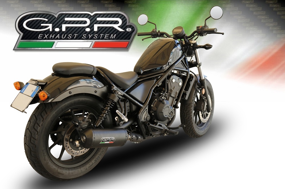 Pot echappement compatible avec Honda Cmx 500 Rebel 2017-2020, Ghisa , Échappement légal, homologué,silencieux avec db killer amovible et tuyau de liaison spécifique 