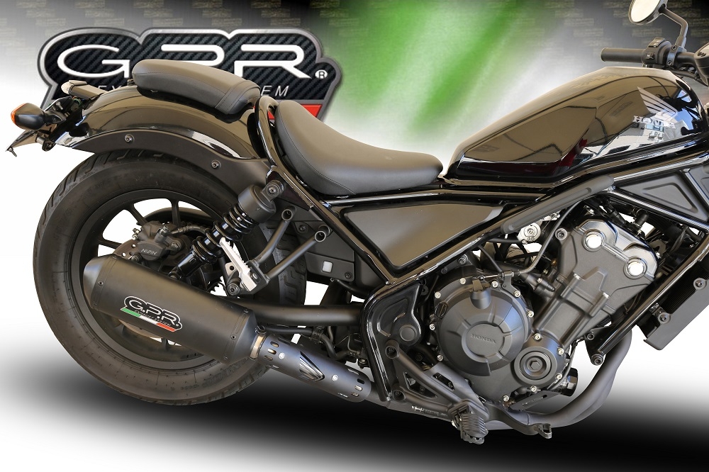 Pot echappement compatible avec Honda Cmx 500 Rebel 2017-2020, Ghisa , Échappement légal, homologué,silencieux avec db killer amovible et tuyau de liaison spécifique 