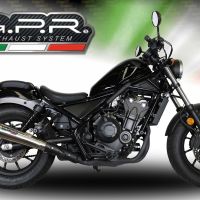 Pot echappement compatible avec Honda Cmx 500 Rebel 2017-2020, Powercone Evo, Échappement légal, homologué,silencieux avec db killer amovible et tuyau de liaison spécifique 