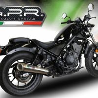 Pot echappement compatible avec Honda Cmx 500 Rebel 2017-2020, Powercone Evo, Échappement légal, homologué,silencieux avec db killer amovible et tuyau de liaison spécifique 