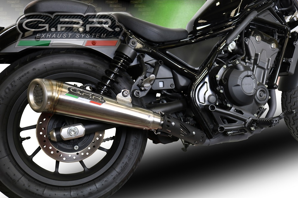 Pot echappement compatible avec Honda Cmx 500 Rebel 2017-2020, Powercone Evo, Échappement légal, homologué,silencieux avec db killer amovible et tuyau de liaison spécifique 