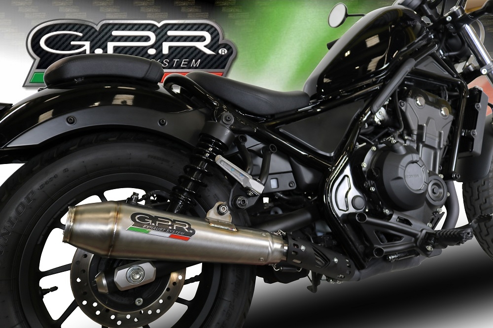 Pot echappement compatible avec Honda Cmx 500 Rebel 2017-2020, Ultracone, Échappement légal, homologué,silencieux avec db killer amovible et tuyau de liaison spécifique 