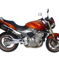Pot echappement compatible avec Honda Hornet Cb 600 F 1998-2002, Furore Nero, Échappement légal, homologué,silencieux avec db killer amovible et tuyau de liaison spécifique 