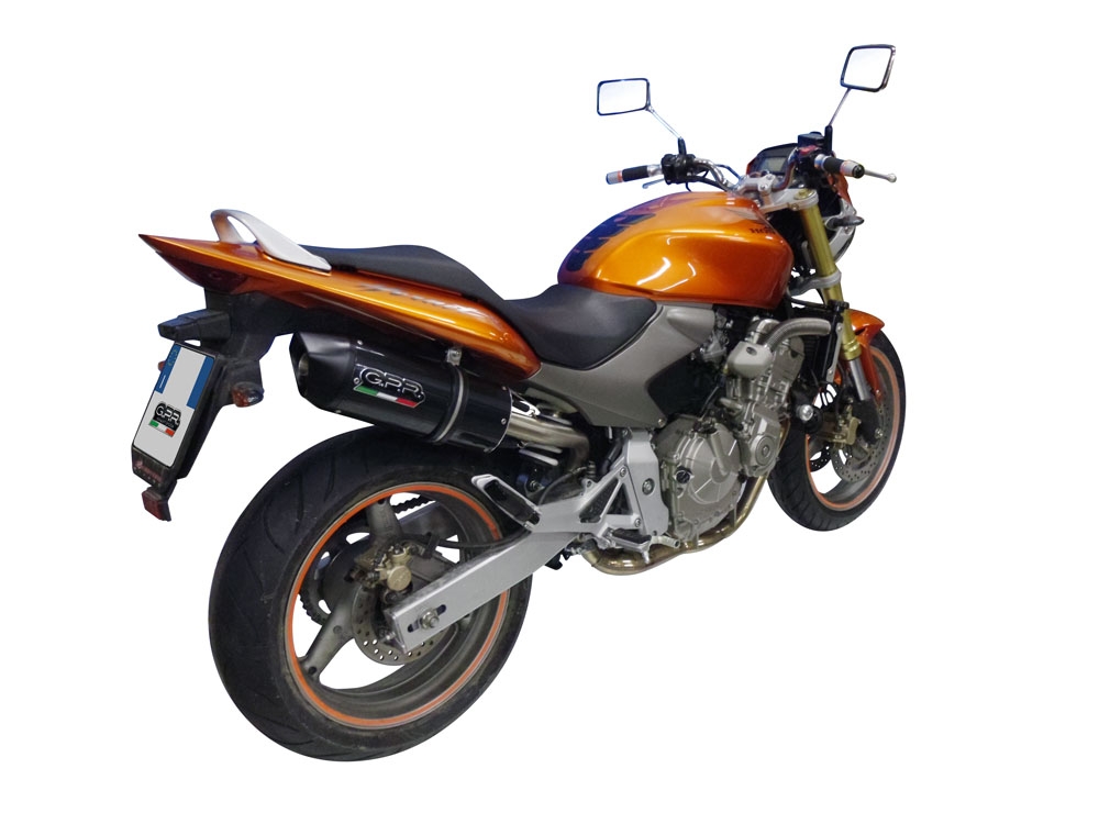 Pot echappement compatible avec Honda Hornet Cb 600 F 1998-2002, Furore Nero, Échappement légal, homologué,silencieux avec db killer amovible et tuyau de liaison spécifique 