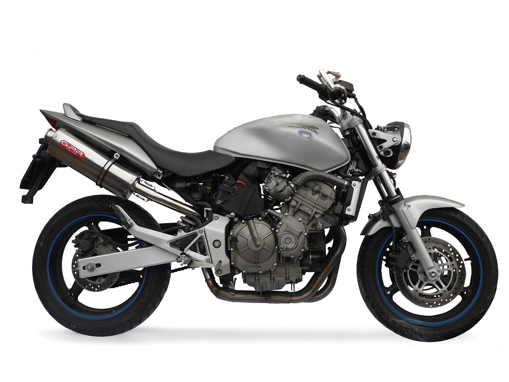 Pot echappement compatible avec Honda Hornet Cb 600 F 1998-2002, Trioval, Échappement légal, homologué,silencieux avec db killer amovible et tuyau de liaison spécifique 
