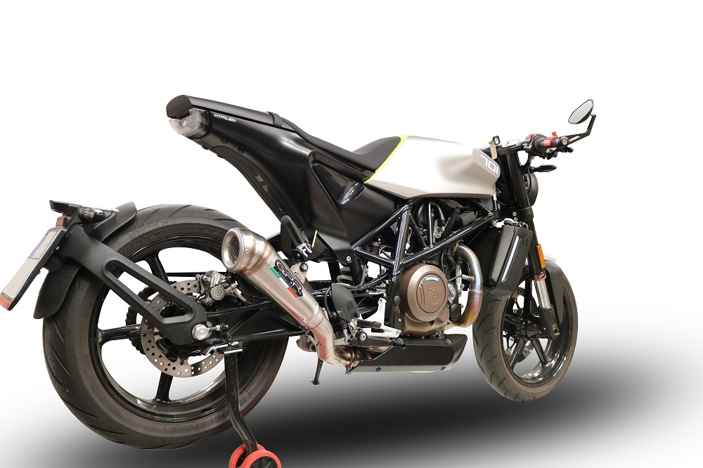 Pot echappement compatible avec Husqvarna Svartpilen 701 2018-2020, Powercone Evo, Échappement légal, homologué,silencieux avec db killer amovible et tuyau de liaison spécifique 