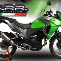GPR pot echappement compatible avec  Kawasaki Versys-X 250 2017-2020, New Grand Prix Evo Titanium, Pot Echappement homologué pour les marchés non européens 