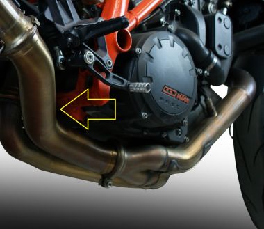 Pot echappement compatible avec Ktm Super Duke 1290 R 2017-2019, Decatalizzatore, Suppresseur de cataliseu, décatalyseurr, article sans homologation 