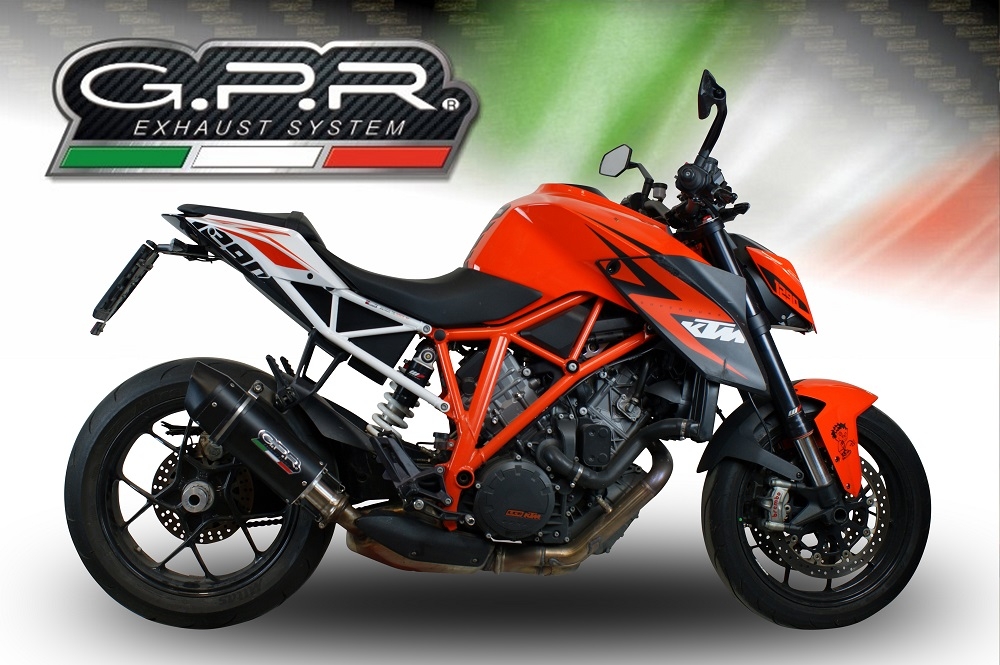 Pot echappement compatible avec Ktm Super Duke 1290 R 2017-2019, Furore Evo4 Nero, Échappement légal, homologué,silencieux avec db killer amovible et tuyau de liaison spécifique 