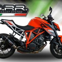Pot echappement compatible avec Ktm Super Duke 1290 R 2017-2019, Furore Evo4 Nero, Échappement légal, homologué,silencieux avec db killer amovible et tuyau de liaison spécifique 