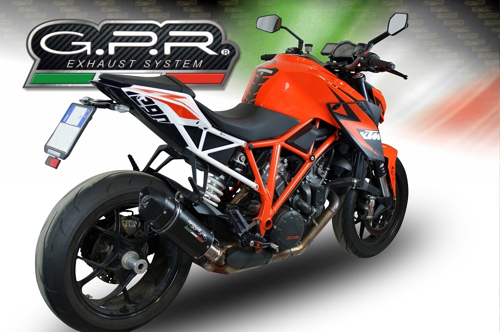 Pot echappement compatible avec Ktm Super Duke 1290 R 2017-2019, Furore Evo4 Nero, Échappement légal, homologué,silencieux avec db killer amovible et tuyau de liaison spécifique 
