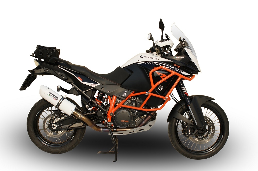 Pot echappement compatible avec Ktm Lc 8 Adventure 1050 2015-2016, Albus Ceramic, Échappement légal, homologué,silencieux avec db killer amovible et tuyau de liaison spécifique 