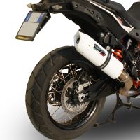 Pot echappement compatible avec Ktm Lc 8 Adventure 1050 2015-2016, Albus Ceramic, Échappement légal, homologué,silencieux avec db killer amovible et tuyau de liaison spécifique 