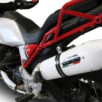 Pot echappement compatible avec Moto Guzzi V85 TT 2021-2024, Albus Evo4, Échappement légal, homologué,silencieux avec db killer amovible et tuyau de liaison spécifique 