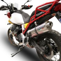 Pot echappement compatible avec Moto Guzzi V85 TT 2019-2020, Trioval, Échappement légal, homologué,silencieux avec db killer amovible et tuyau de liaison spécifique 