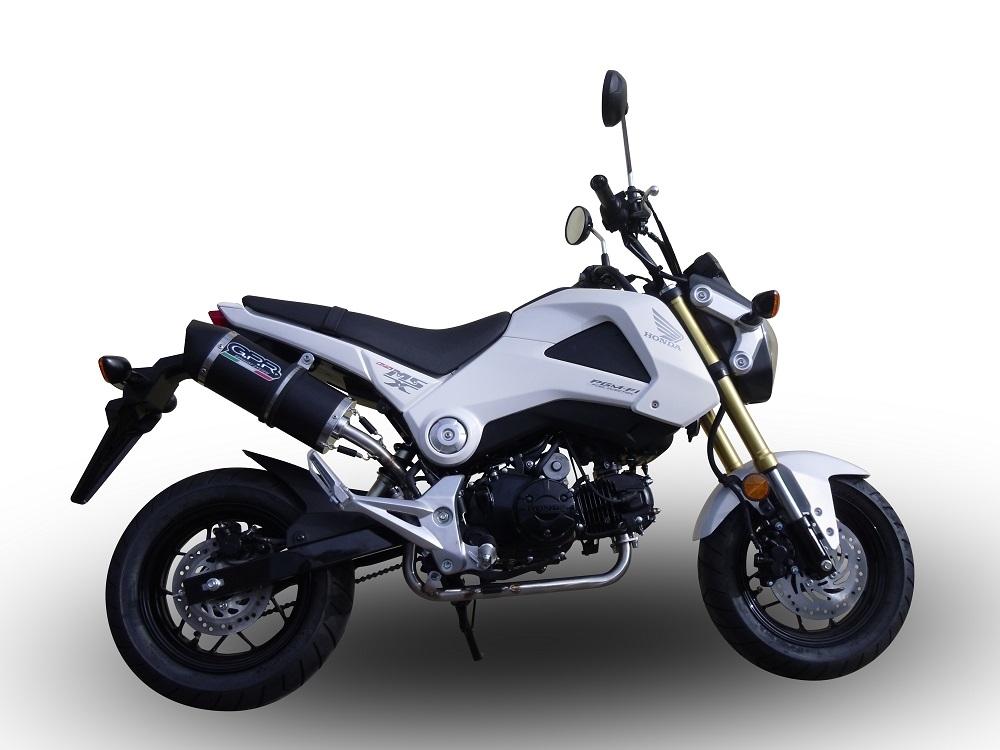 Pot echappement compatible avec Honda Msx - Grom 125 2013-2017, Furore Nero, Pot echappement racing, ligne complet, fourni avec collecteur spécifique, article sans homologation 