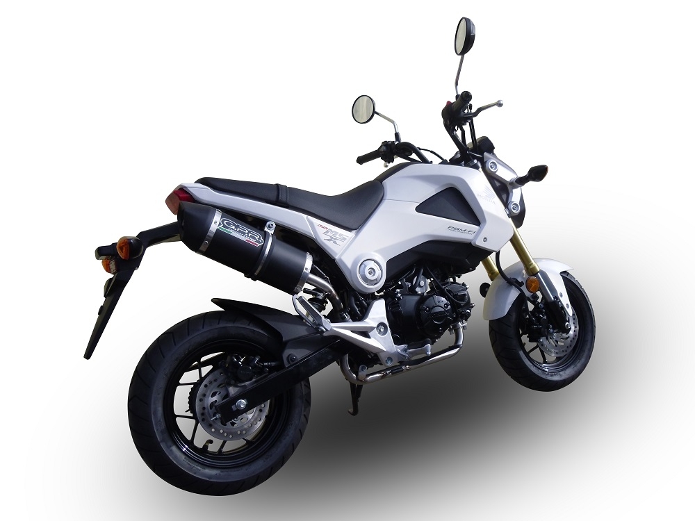 Pot echappement compatible avec Honda Msx - Grom 125 2013-2017, Furore Nero, Pot echappement racing, ligne complet, fourni avec collecteur spécifique, article sans homologation 