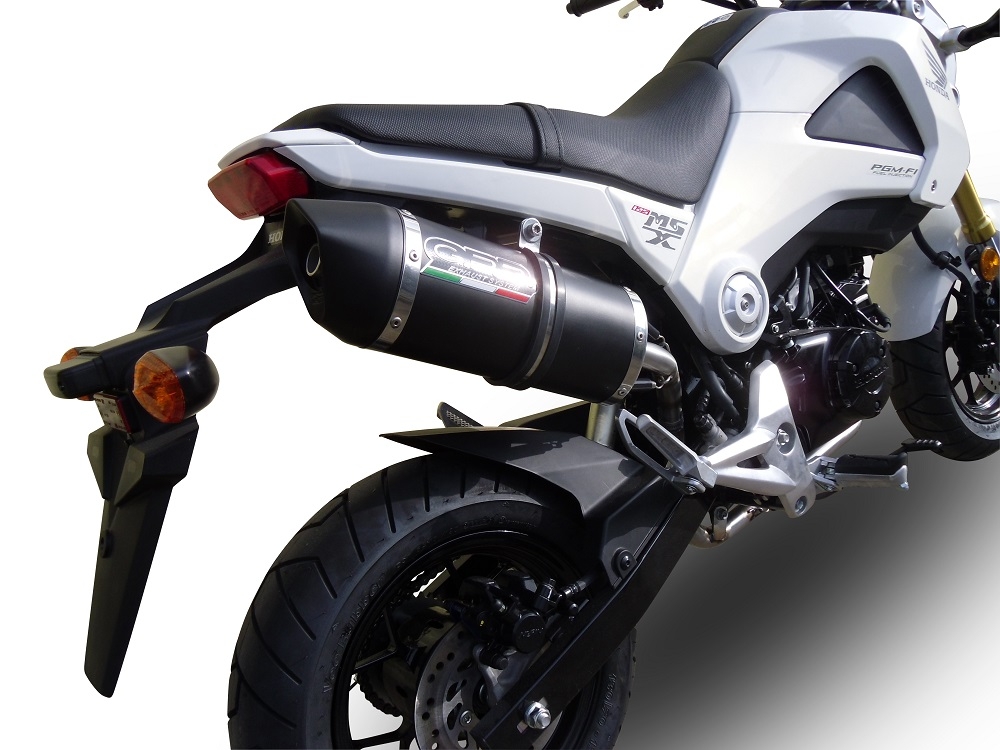 Pot echappement compatible avec Honda Msx - Grom 125 2018-2020, Furore Nero, Échappement légal, homologué,silencieux avec db killer amovible et tuyau de liaison spécifique 