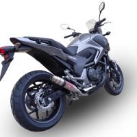 Pot echappement compatible avec Honda Nc 750 X - S Dct 2017-2020, Deeptone Inox, Échappement légal, homologué,silencieux avec db killer amovible et tuyau de liaison spécifique 