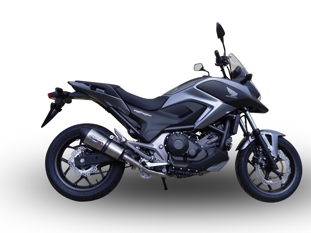 GPR exhaust compatible with  Honda NC700X NC700S DCT 2012-2018, New Grand Prix Evo Titanium, Slip-on exhaust including removable db killer and link pipe, EPA-compliant 